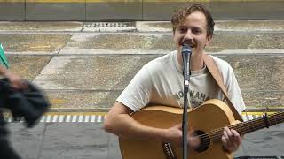 ROD COOTE BUSKING IN RAINY MELBOURNE 25012024 [upl. by Aicemaj]