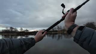 Spinning at Kinross Trout Fishery 29 12 23 [upl. by Ahsemit]