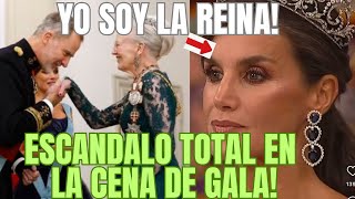 🔴BOCHORNO Y ESCÁNDALO DE LETIZIA EN LA CENA DE GALA POR LA REINA MARGARITA DE DINAMARCA Y FELIPE VI [upl. by Oakes]