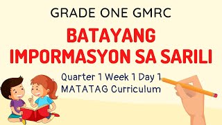 Grade 1 GMRC Quarter 1 Week 1 Day 1 MATATAG Curriculum [upl. by Arreit533]