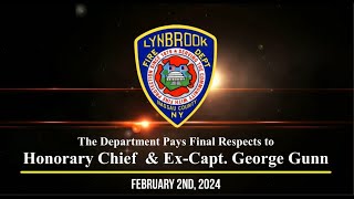 Lynbrook Fire Dept Pays Last Respects to Hon Chief amp Ex Capt George Gunn [upl. by Dust]