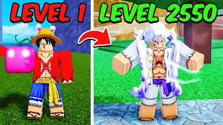 Noob To MAX LEVEL As GEAR 5 LUFFY in Blox Fruits FULL MOVIE [upl. by Coniah]