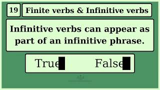 Finite and Infinitive Verbs  Identify Finite and Infinitive Verbs Test Challenge  Types of Verbs [upl. by Aronaele]