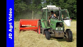 Fendt 306LS  Welger  Pressing bales  Balen persen  Bloemendal Elspeet  2019 [upl. by Gnuhp]