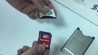 How to use SD card to CF card into PCMCIA adapter wwwmemorypackcomtw [upl. by Dihgirb]