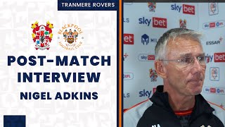 Post Match  Nigel Adkins speaks after Blackpool preseason victory [upl. by Corabella]