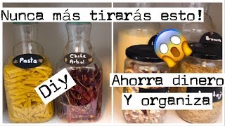 Diy Reutilizar Frascos Ideas para organizar Alacena o despensa 2018 [upl. by Aeila]