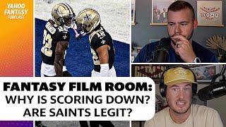 Fantasy Film Room Saints sustainable Why is scoring way down otherwise  Yahoo Fantasy Forecast [upl. by Nilerual348]