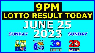 9pm Lotto Result Today June 25 2023 Sunday [upl. by Noni]