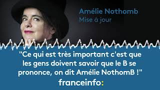 Amélie Nothomb  quotLe B se prononce on dit NothomBquot [upl. by Yendyc]