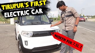 First Electric Car Manufactured  Tirupur 150km In Just 60₹  Indias Cheapest EV  Views Of Rithik [upl. by Buyers854]