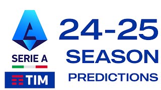 Serie A  Season Predictions 2425 [upl. by Atilrak]