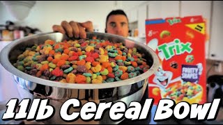 STUPID 11LB CEREAL CHALLENGE  CEREAL WITH WATER  Big Bowl Of Breakfast Cereal Man Vs Food [upl. by Rayburn]