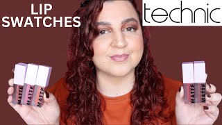 NEW TECHNIC LIQUID LIPSTICK LIP SWATCHES  LIPSTICK LIZZIE [upl. by Desberg]