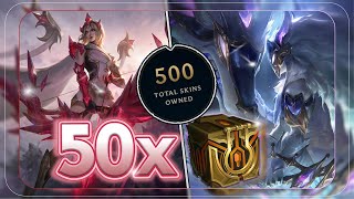 ENDLICH 500 SKINS  League of Legends Hextech Opening [upl. by Brunhilde]