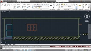 AutoCAD House Elevation Tutorial [upl. by Ginder]