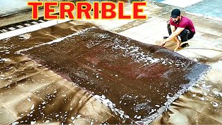 Terrible dirty dirty carpet cleaning satisfying rug cleaning ASMR [upl. by Zitella133]