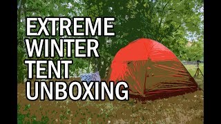 Extremely high roof  Unboxing the Exped orion II extreme 4 season tent [upl. by Ahsoet]