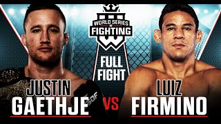 Full Fight  Justin Gaethje vs Luiz Firmino Lightweight Title Bout  WSOF 34 2016 [upl. by Aillil]