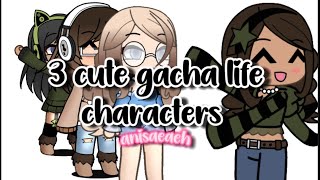 3 cute Gacha Life characters to use 🍃🐬👜 [upl. by Daisey]