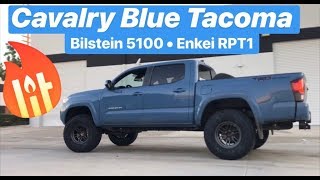 Cavalry Blue Toyota Tacoma Lifted on Enkei RPT1 Wheels amp 33” Tires [upl. by Ecadnarb901]