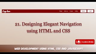 21 Designing Simple and Elegant Navigation Bar [upl. by Eyssej794]