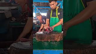 Skipjack cuts in traditional market cuttingfishtuna tunafishcutting fishing shorts [upl. by Dahlstrom]