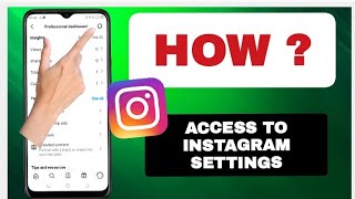 How To Access To Instagram Settings [upl. by Cordova318]