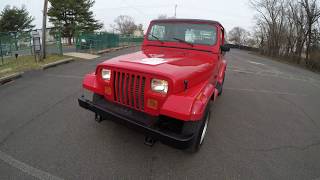 4K Review 1989 Jeep Wrangler Islander 4WD 5Speed Manual Hardtop Virtual TestDrive amp Walkaround [upl. by Ahsiatal]