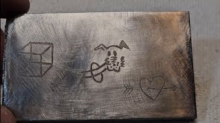 is etching metal with a 9 volt and saltwater as easy as it seems my first attempt [upl. by Dino]