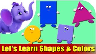 Lets Learn Shapes amp Colors  Preschool Learning [upl. by Darreg21]