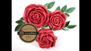 Quilling Rose Part 1 paper flower [upl. by Eolande]