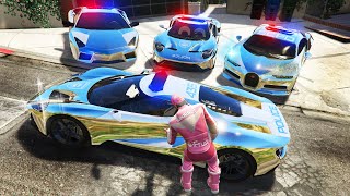 I Used TikToks To Steal Rare Police Cars in GTA 5 [upl. by Oirretna571]