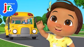 Ninas Wheels on the Bus Song 🚌🎶 CoComelon Lane  Netflix Jr [upl. by Hsoj]