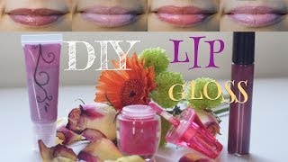 DIY Lip gloss  Lip balm  HOMEMADE  QUICK amp EASY formulas [upl. by Ayat]