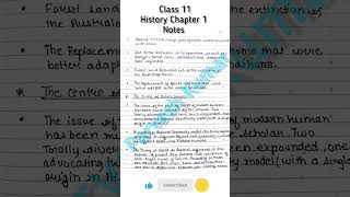 Class 11 History Chapter 1 From The Beginning of Time Pdf Notes shorts [upl. by Niltyak]