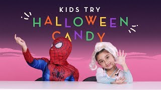 Kids Try Halloween Candy  Kids Try  HiHo Kids [upl. by Liza]