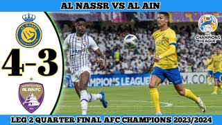 Al Nassr vs Al Ain  PK 13  Quarter Final Leg 2 AFC Champions 20232024 [upl. by Ettegroeg177]