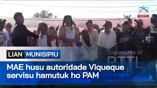 MAE husu autoridade Viqueque servisu hamutuk ho PAM [upl. by Sacttler]