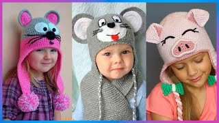 Divertidos gorros tejidos a crochet para niños [upl. by Ledah]