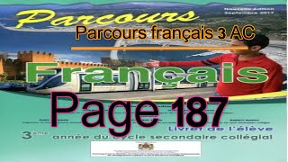 Parcours français 3AC page 187ParcoursTroisièmeEvaluation remédiation [upl. by Gazo500]