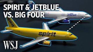 Big Five Airline How a Merged JetBlueSpirit Could Compete  WSJ [upl. by Asilrahc]