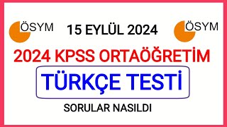 2024 KPSS ORTAÖĞRETİM SORU VE CEVAPLAR NASIL TÜRKÇE PARAGRAF DİL BİLGİSİ VE SÖZEL MANTIK SORULARI ✅ [upl. by Ahselef118]