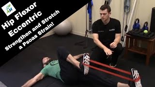 Hip Flexor Eccentric  Strengthen and Stretch a Psoas Strain [upl. by Ias407]