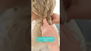 ¿Cómo hacer una FALSA TRENZA en CABELLO RIZADO [upl. by Rustie]