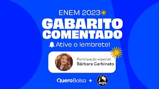 ENEM 2023 GABARITO COMENTADO AO VIVO  1º DIA [upl. by Hadleigh]