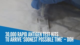 30000 rapid antigen test kits to arrive ‘soonest possible time’ – DOH [upl. by Cirdes251]