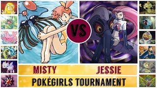 Misty vs Jessie Pokémon SunMoon  Pokégirls Tournament [upl. by Atena526]