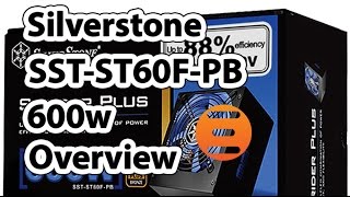 Silverstone Strider Plus SSTST60FPB 600w Fully Modular Power Supply Overview [upl. by Llednek961]