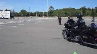 Motorcycle Training Class Figure 8 on a Harley or Heavyweight Cruiser [upl. by Lipkin450]